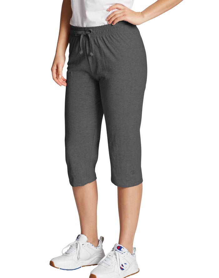 Pantalones Champion Mujer - Classic Jersey Capris ( Gris Oscuro ) 5189467-AW